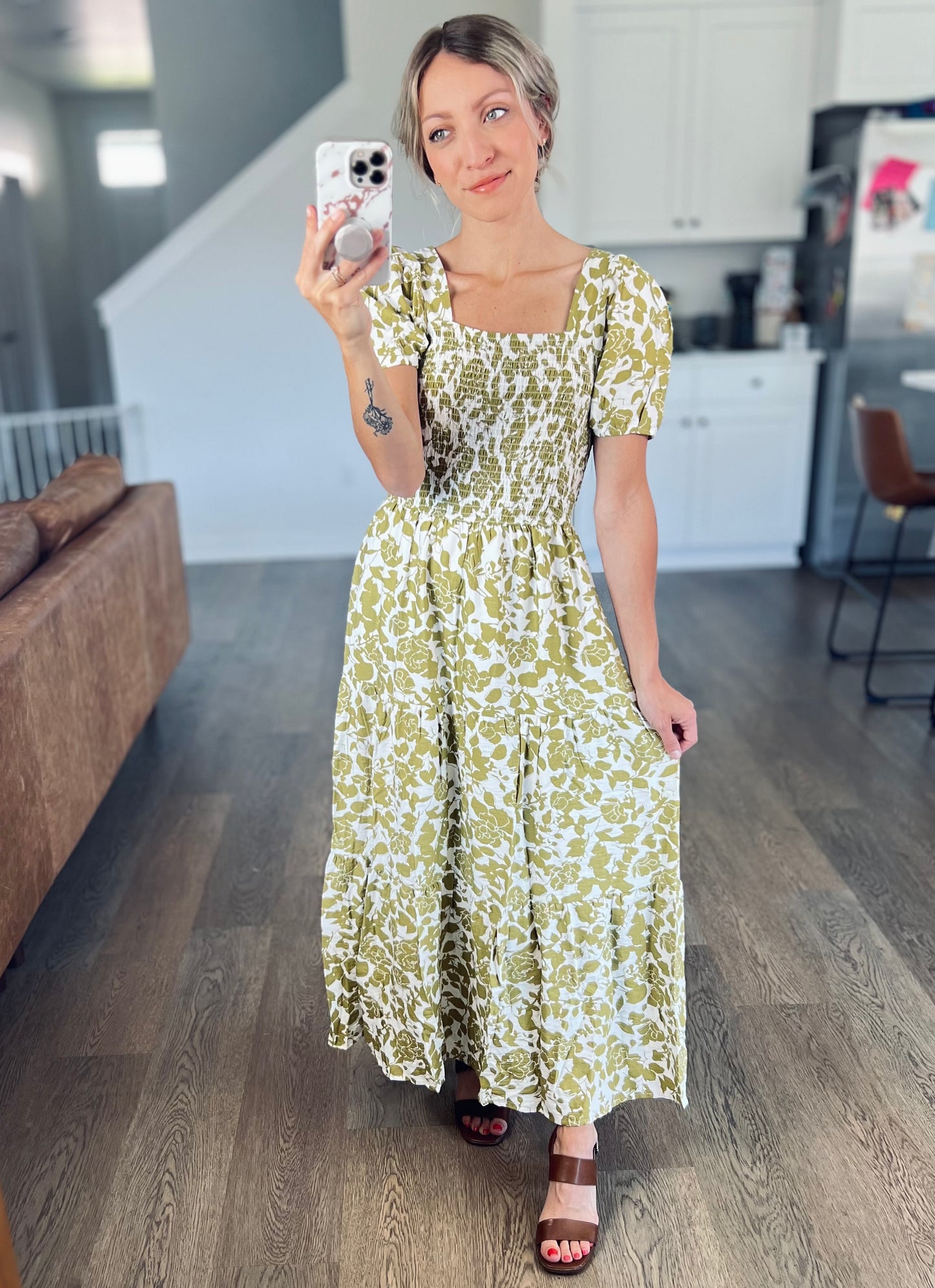 Jillian Smocked Floral Dress