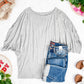 Darcy Dolman Top - Light Grey