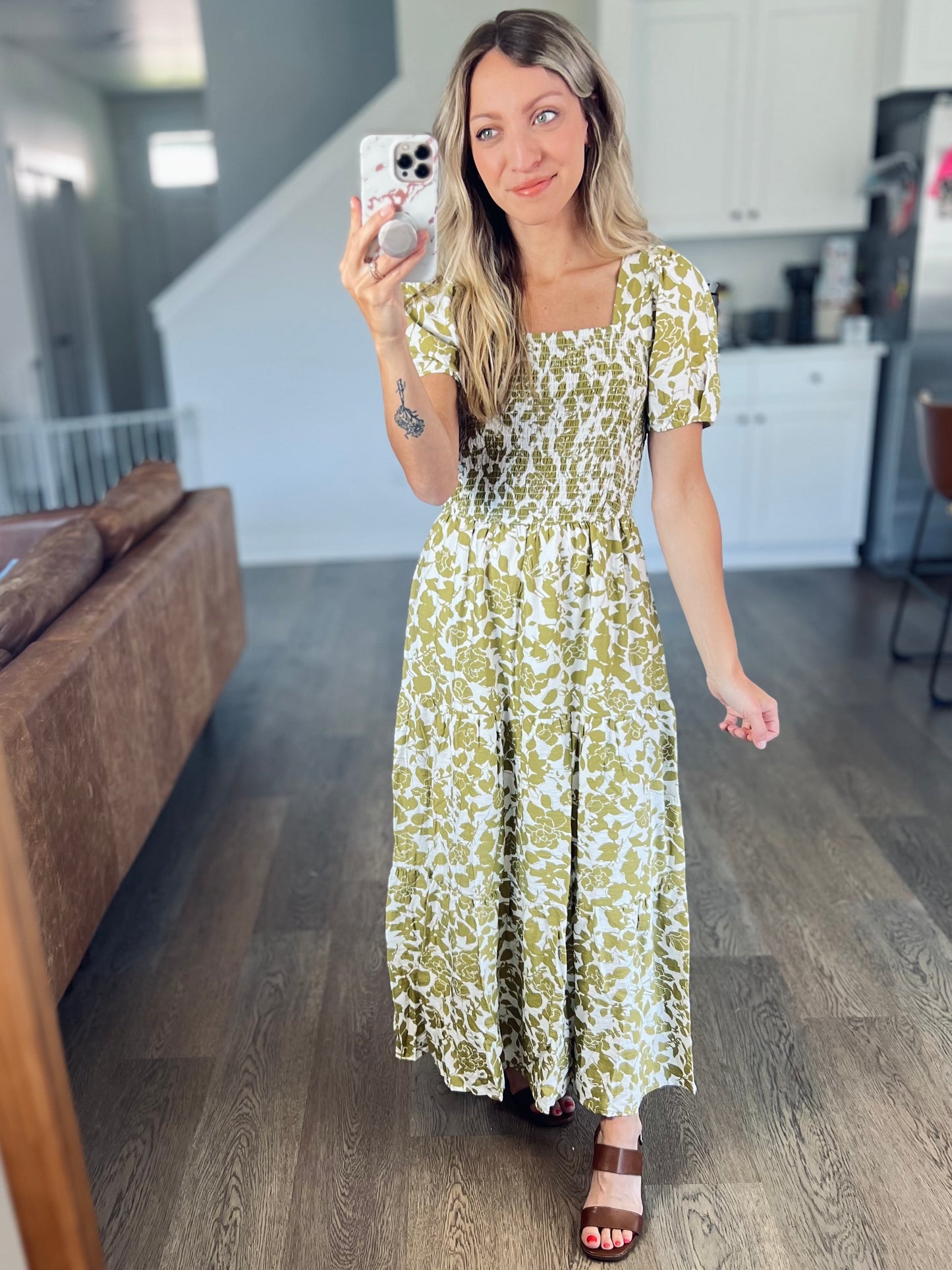 Jillian Smocked Floral Dress