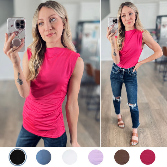Basically Perfect Ruched Tank [6 colors]