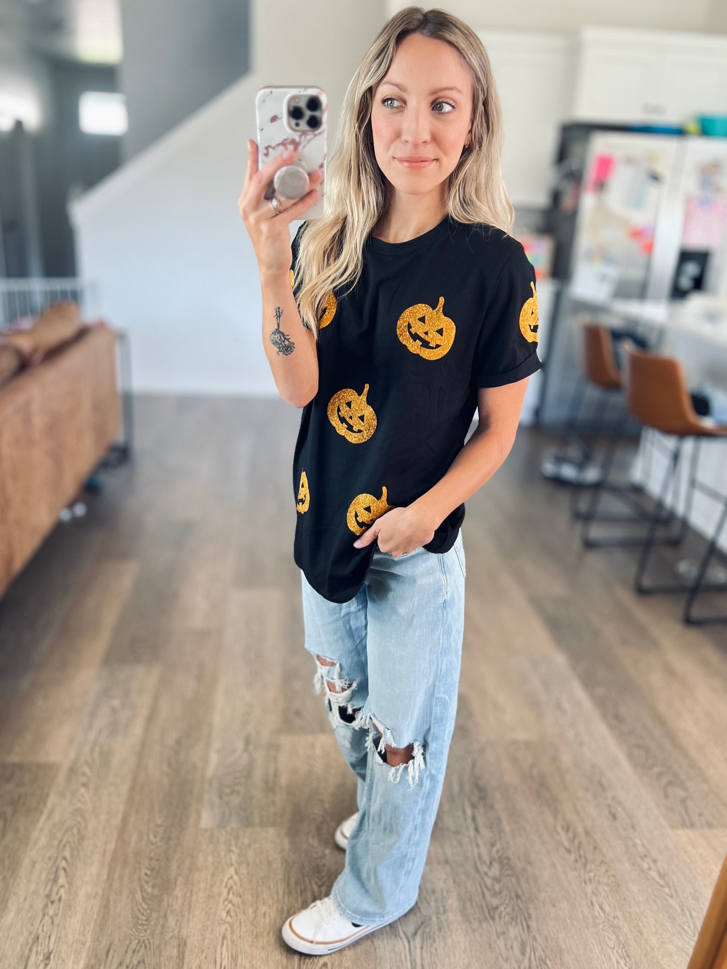 Sparkle Pumpkin Tee