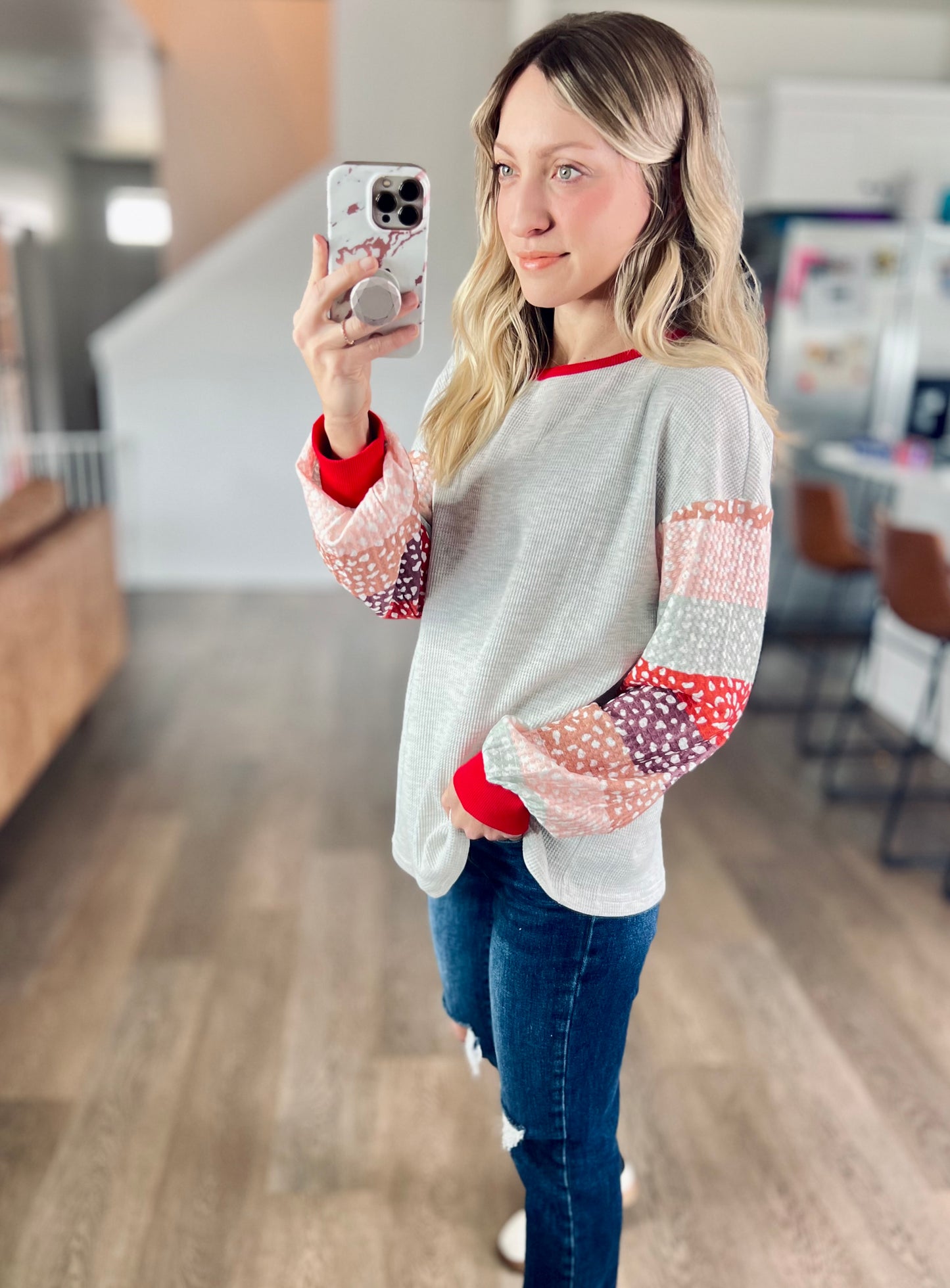 *free ship today* Animal Spots Top in Spring Mixed Shades