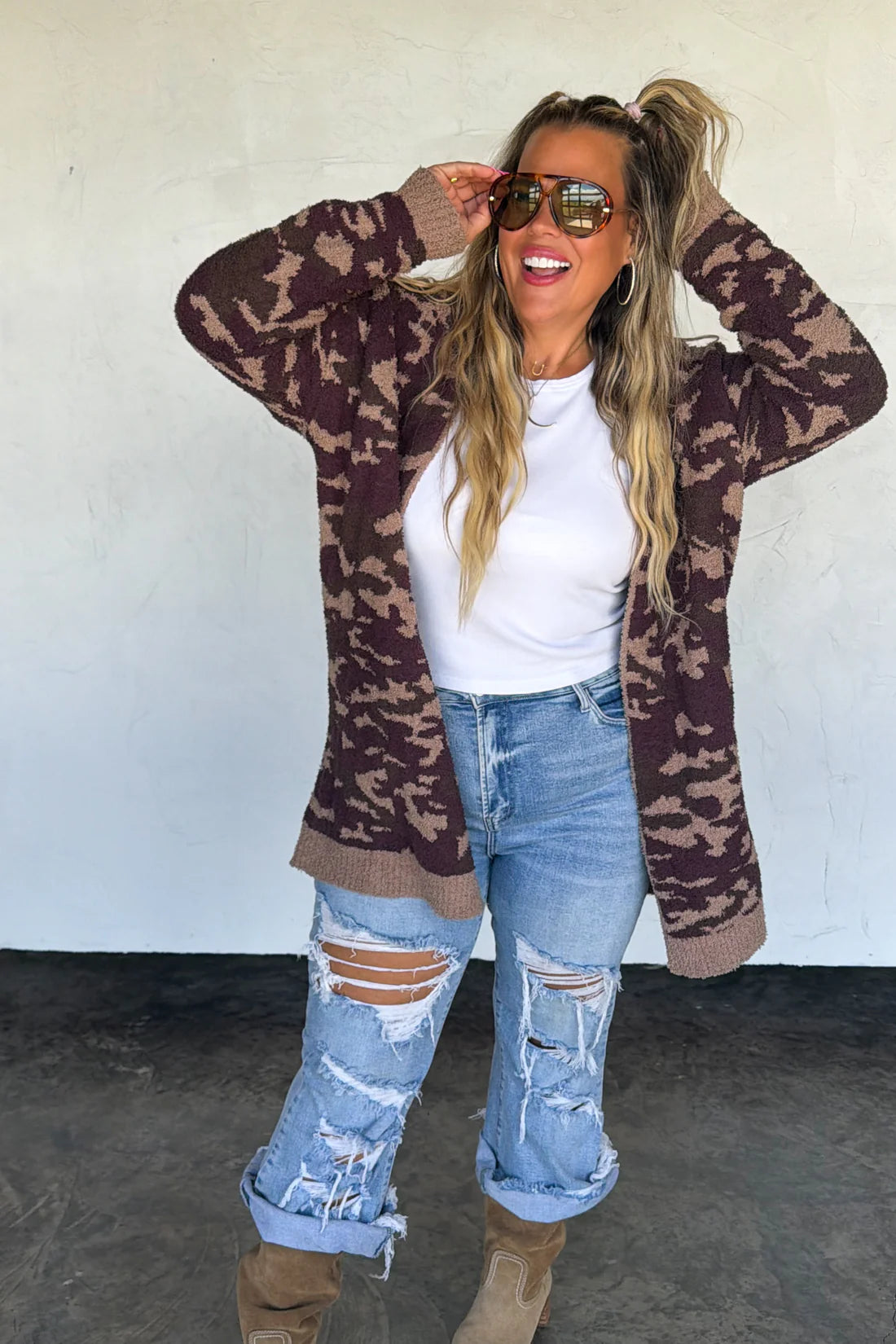 PREORDER: Camo Cloud Cardigan // eta Sept