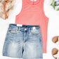 Tara Ribbed Tank - Coral