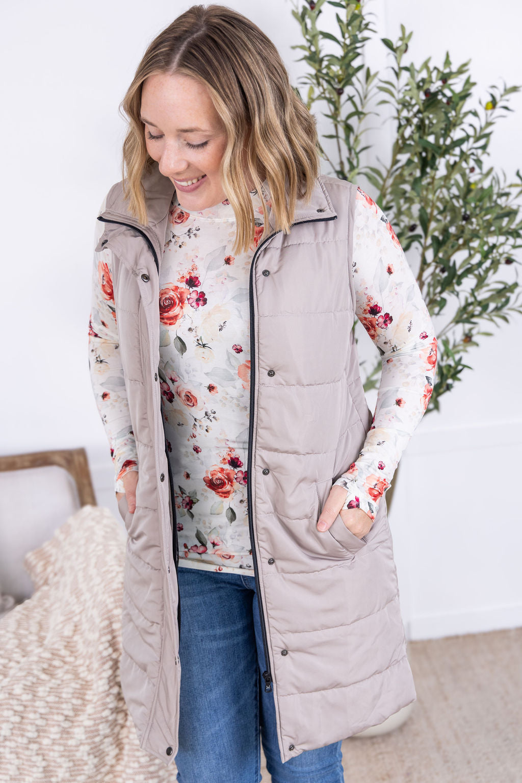 *new* Blair Long Sleeve Top - Pink Bloom