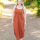 Reagan Ribbed Midi Dress - Rust FINAL SALE