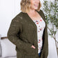 Open Knit Cardigan - Olive