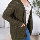 Open Knit Cardigan - Olive