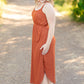 Reagan Ribbed Midi Dress - Rust FINAL SALE