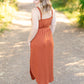 Reagan Ribbed Midi Dress - Rust FINAL SALE