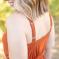 Reagan Ribbed Midi Dress - Rust FINAL SALE
