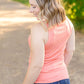 Tara Ribbed Tank - Coral