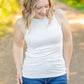 Tara Ribbed Tank - White