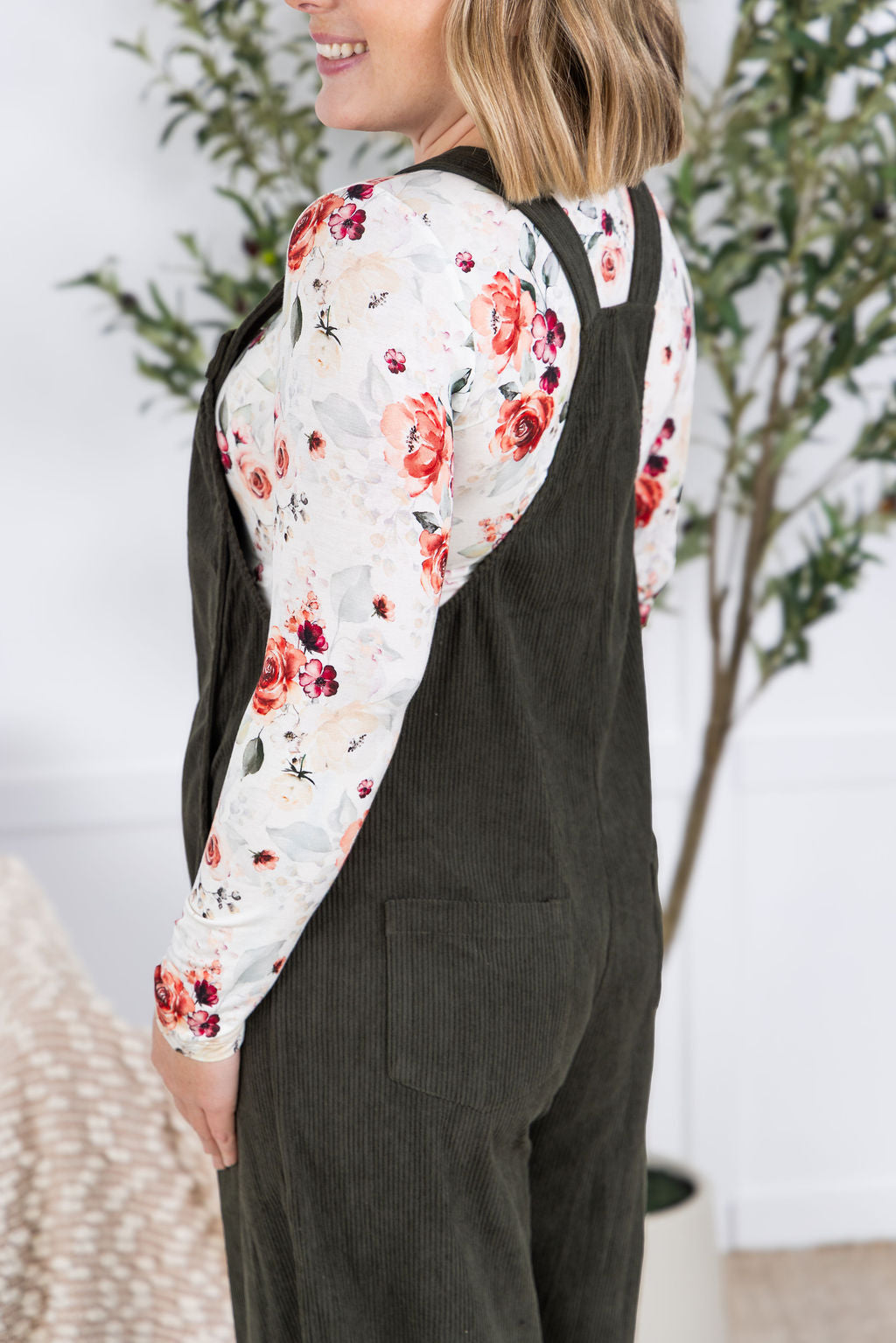 *new* Corduroy Overalls - Olive