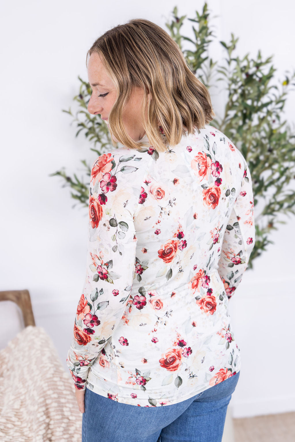 *new* Blair Long Sleeve Top - Pink Bloom