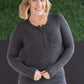 Georgia Long Sleeve Top - Charcoal