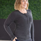 Georgia Long Sleeve Top - Charcoal
