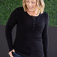 Georgia Long Sleeve Top - Black