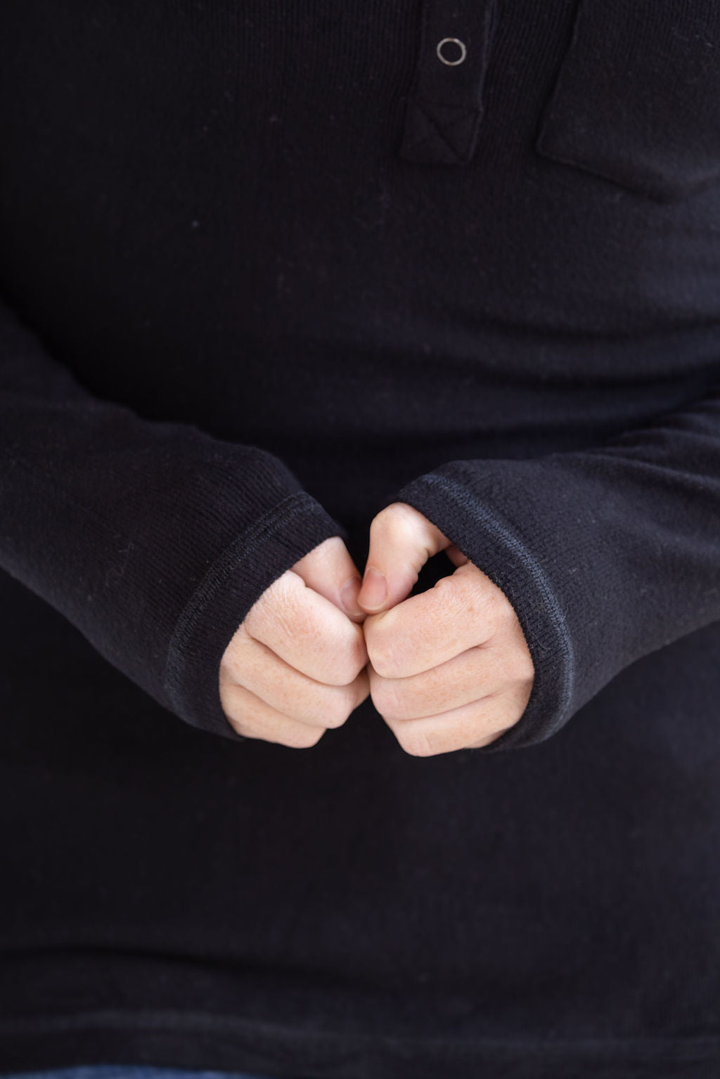 Georgia Long Sleeve Top - Black