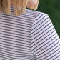 Striped Henley Long Sleeve - White
