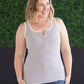 Shiloh Button Snap Tank - Grey