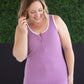 Shiloh Button Snap Tank - Purple