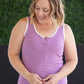 Shiloh Button Snap Tank - Purple