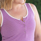 Shiloh Button Snap Tank - Purple