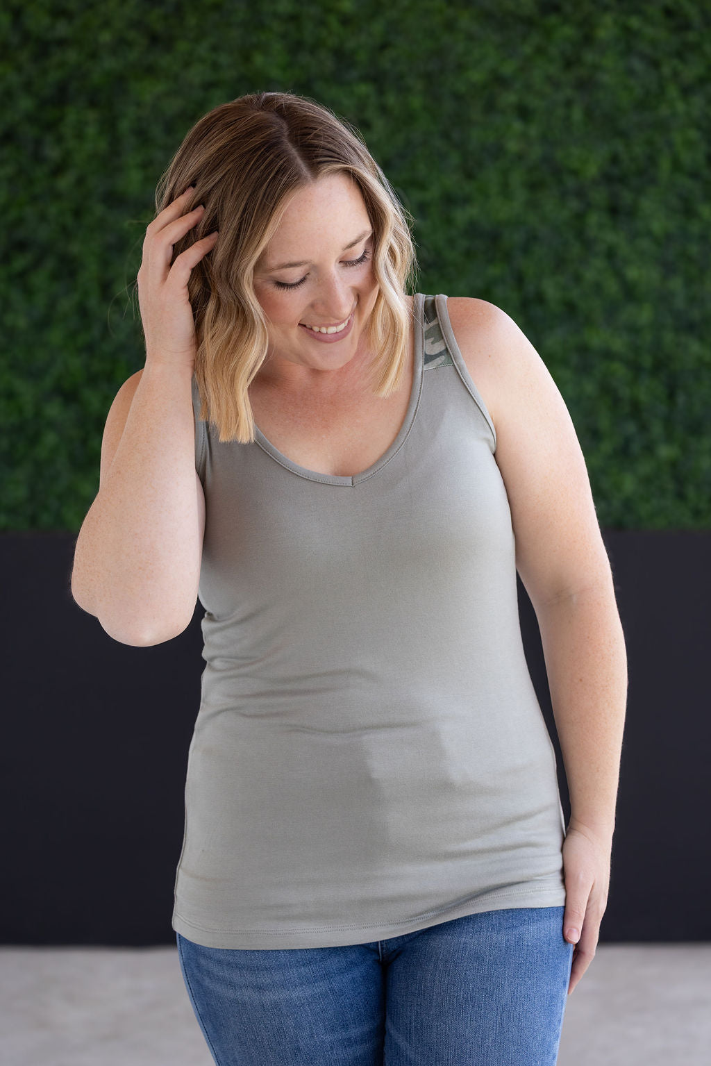 Poppy Tank - Olive and Camo