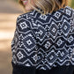 Natalie Pullover - Black Geometric