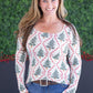 Alyssa Long Sleeve Top - Candy Cane Lane