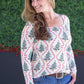 Alyssa Long Sleeve Top - Candy Cane Lane