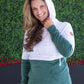 *new* Hailey Pullover Hoodie - Mint and Red Plaid and Evergreen