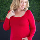 Alyssa Long Sleeve Top - Red