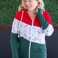 Colorblock Fullzip - Red, Winter Berry, Evergreen