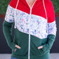 Colorblock Fullzip - Red, Winter Berry, Evergreen