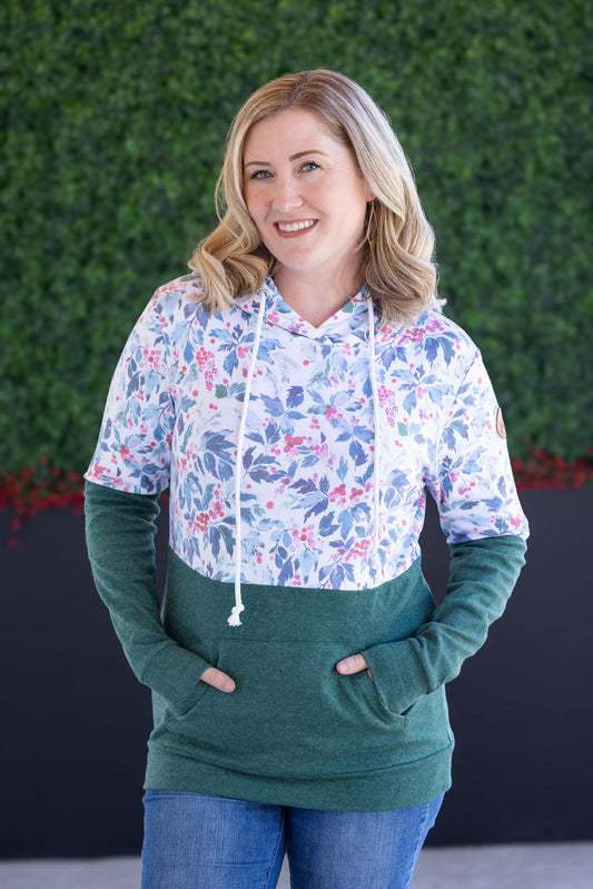 Hailey Pullover Hoodie - Winter Berry and Evergreen