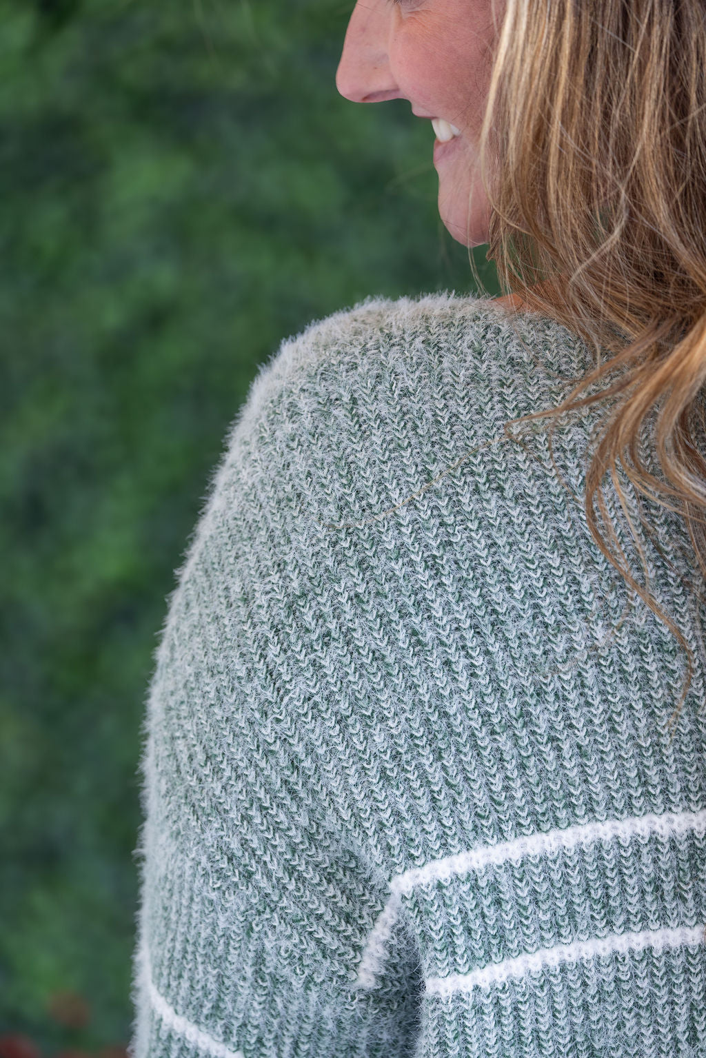 Cozy Striped Sweater - Green