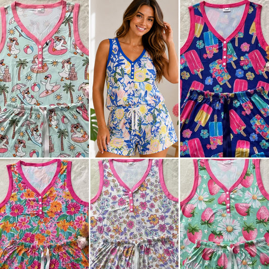 Summer Tank/Shorts Lounge Sets Preorder // eta June