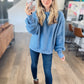 *free ship today* LIMITED Sail Blue Fleece