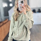 Luxe Checkered Hoodie in Sage