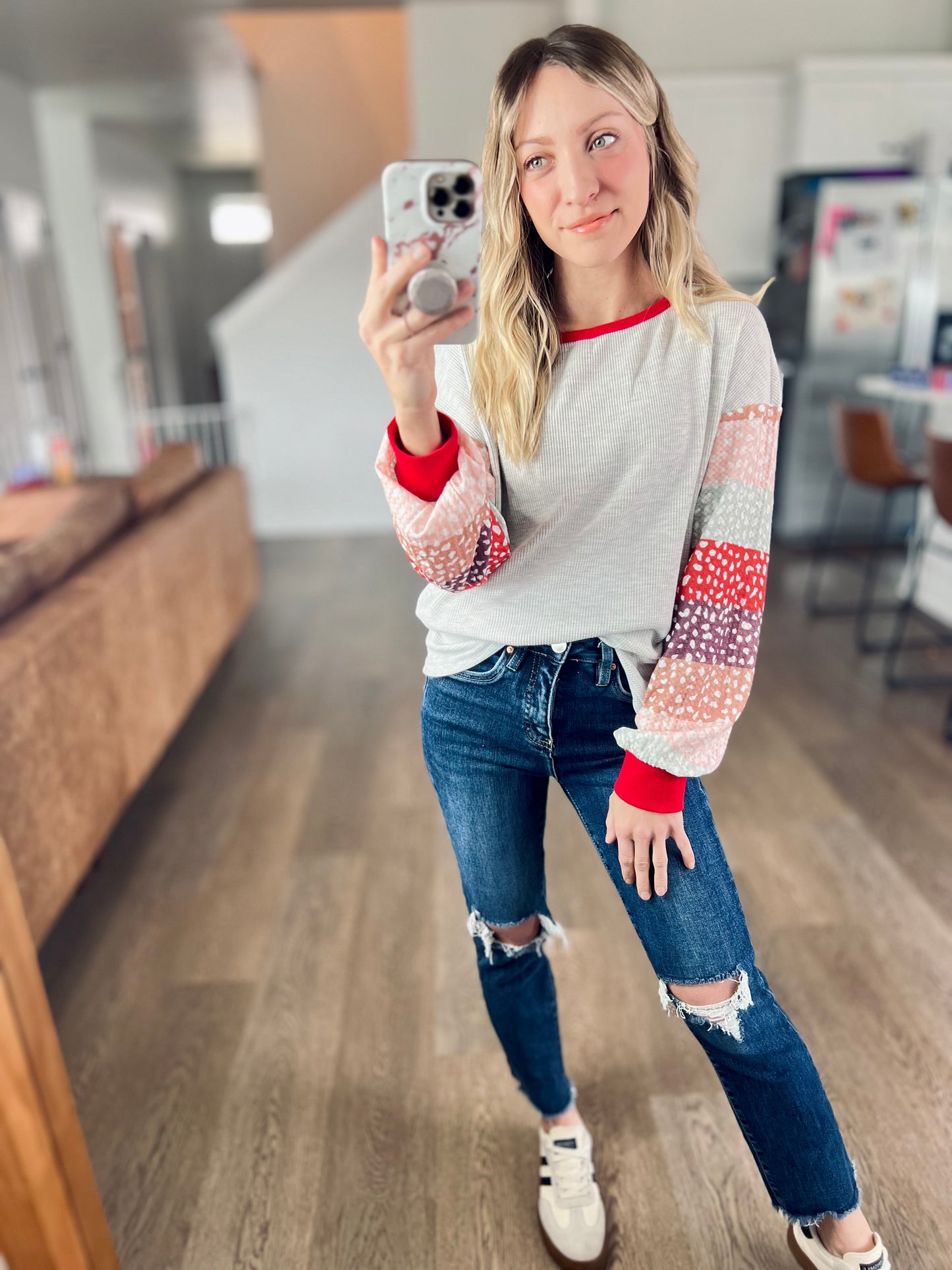 *free ship today* Animal Spots Top in Spring Mixed Shades