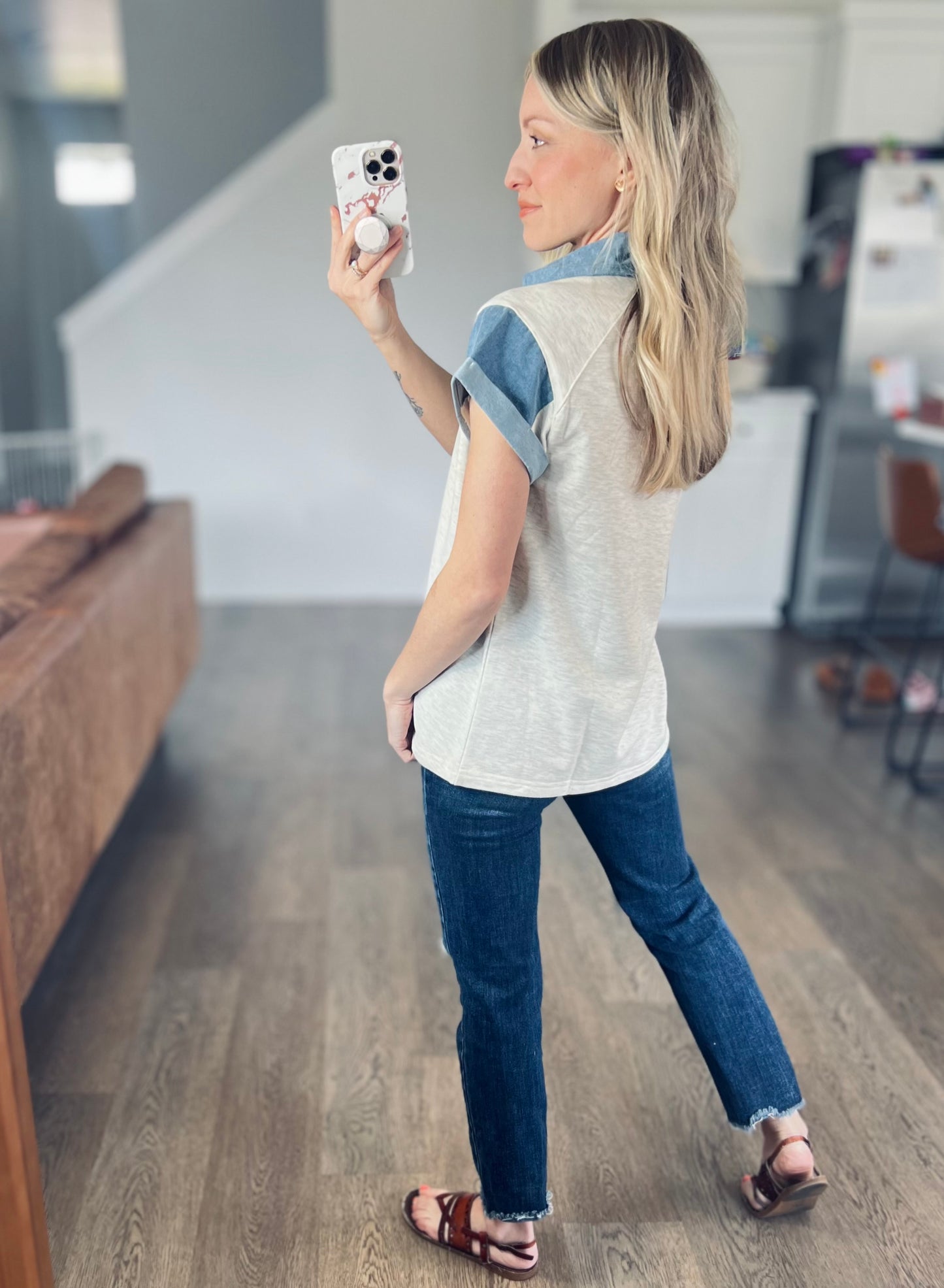 Heidi Chambray Top