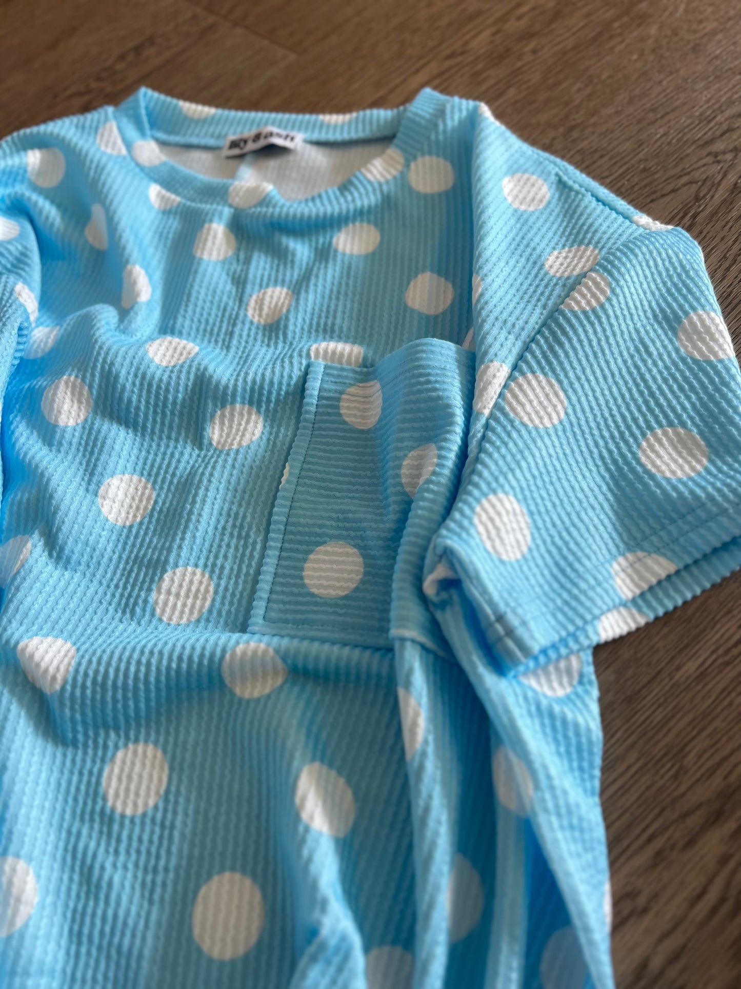 Carolina Sky Polka Dot Tee