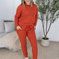 Corrine Ribbed Pullover Top - Pumpkin