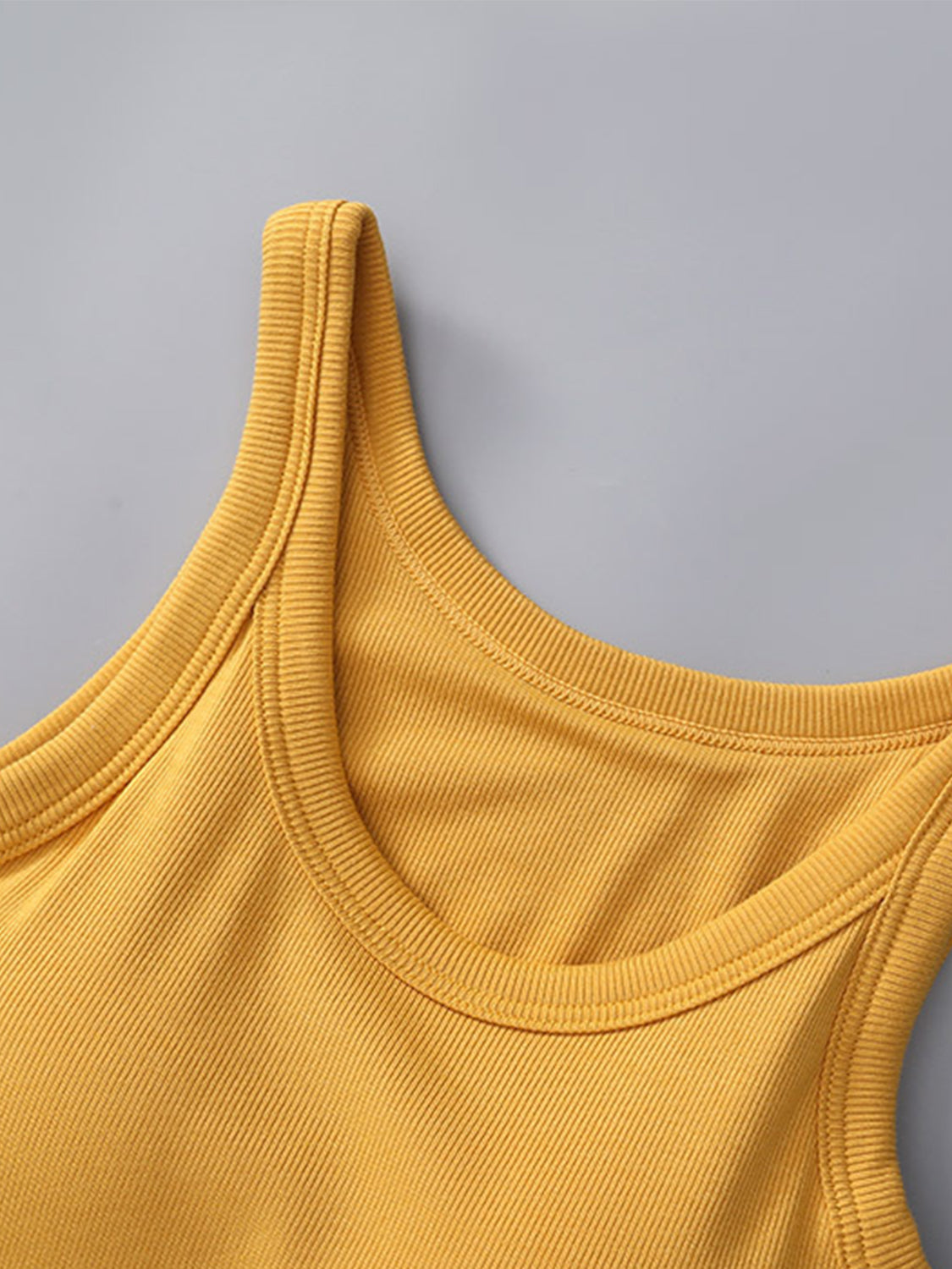 Skinny Rib Built in Bra Tank