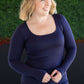 Alyssa Long Sleeve Top - Navy