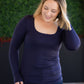 Alyssa Long Sleeve Top - Navy