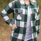 Norah Plaid Shacket - Evergreen and White