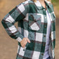 Norah Plaid Shacket - Evergreen and White